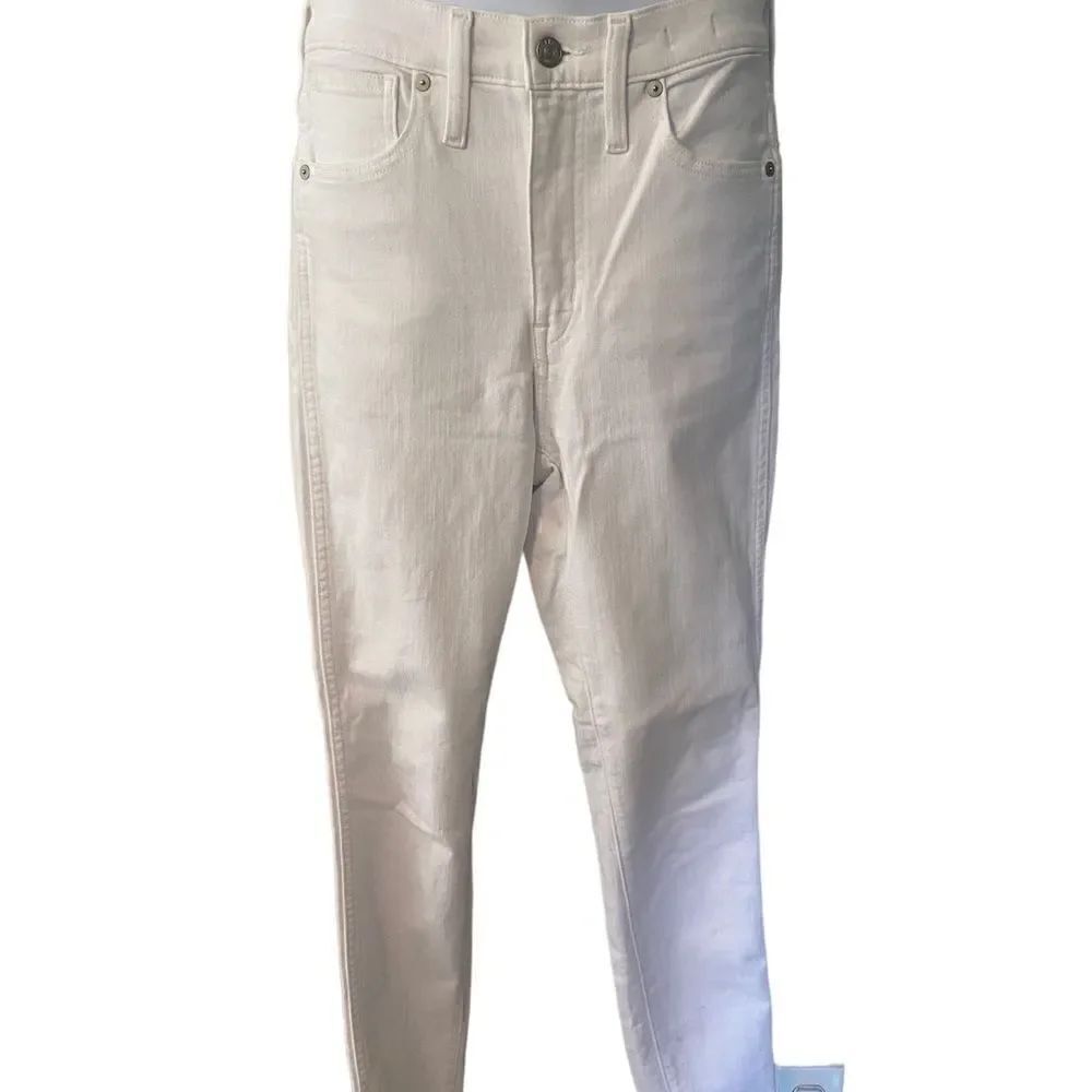 Madewell 10” High-Rise Skinny White Jeans